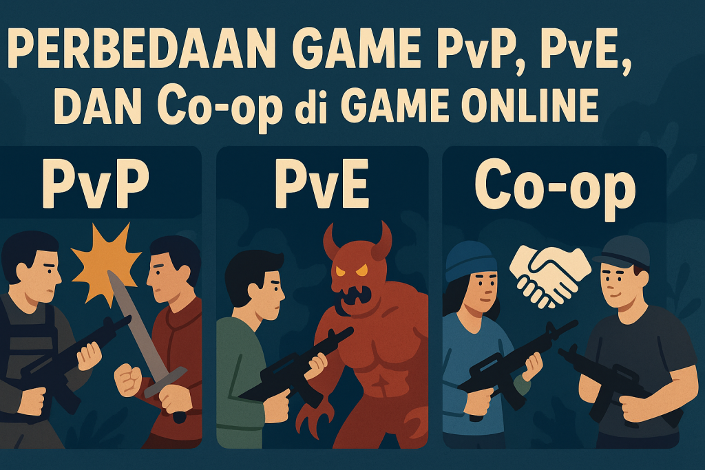 Perbedaan Game PvP, PvE, dan Co-op di Game Online